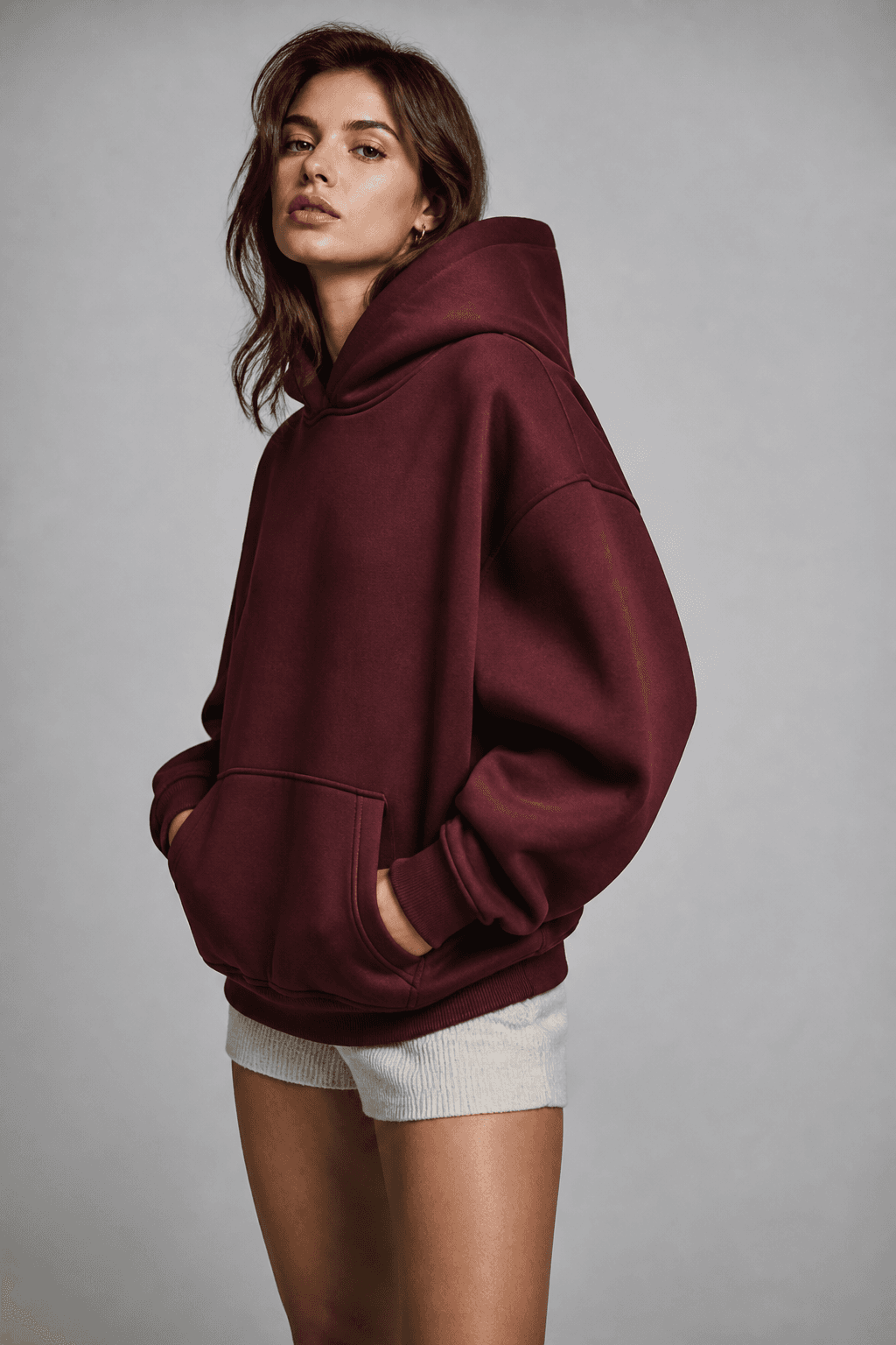 Premium Heavy Boxy Hoodie - Maroon