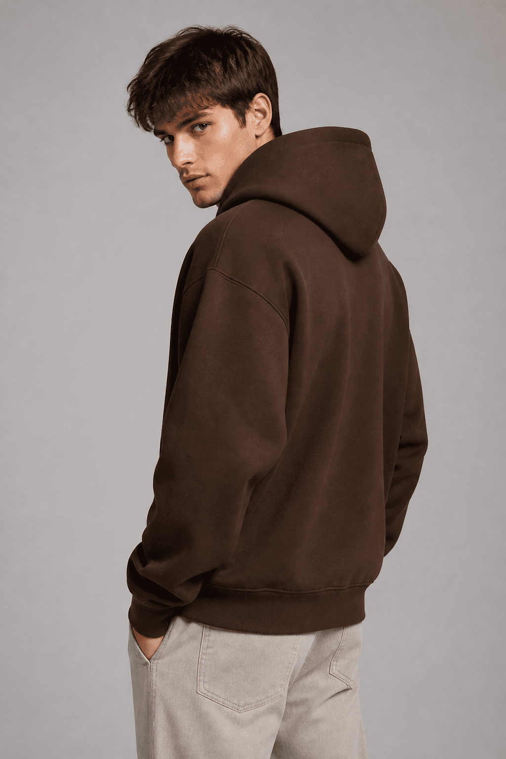 Premium Heavy Boxy Hoodie - Mocha